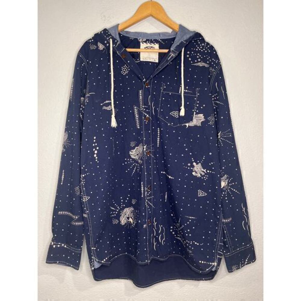 Vans hooded button front jacket shacket L